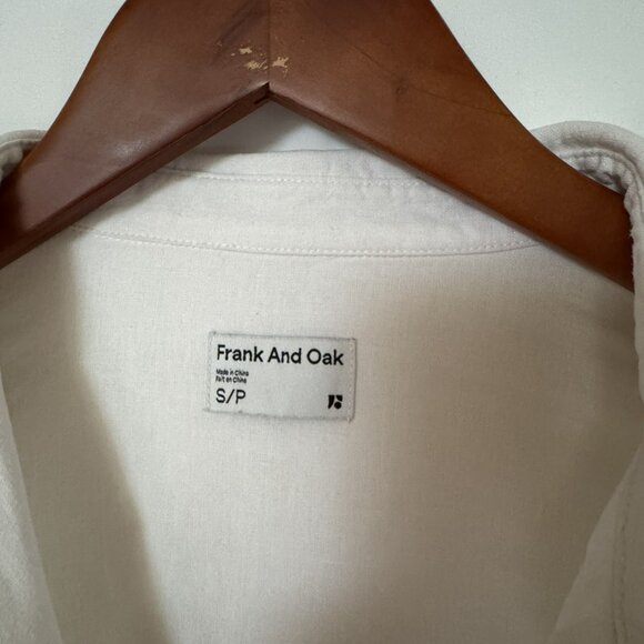Frank and Oak Linen Blend Button-Down Blouse – Size Small - Picture 5 of 5
